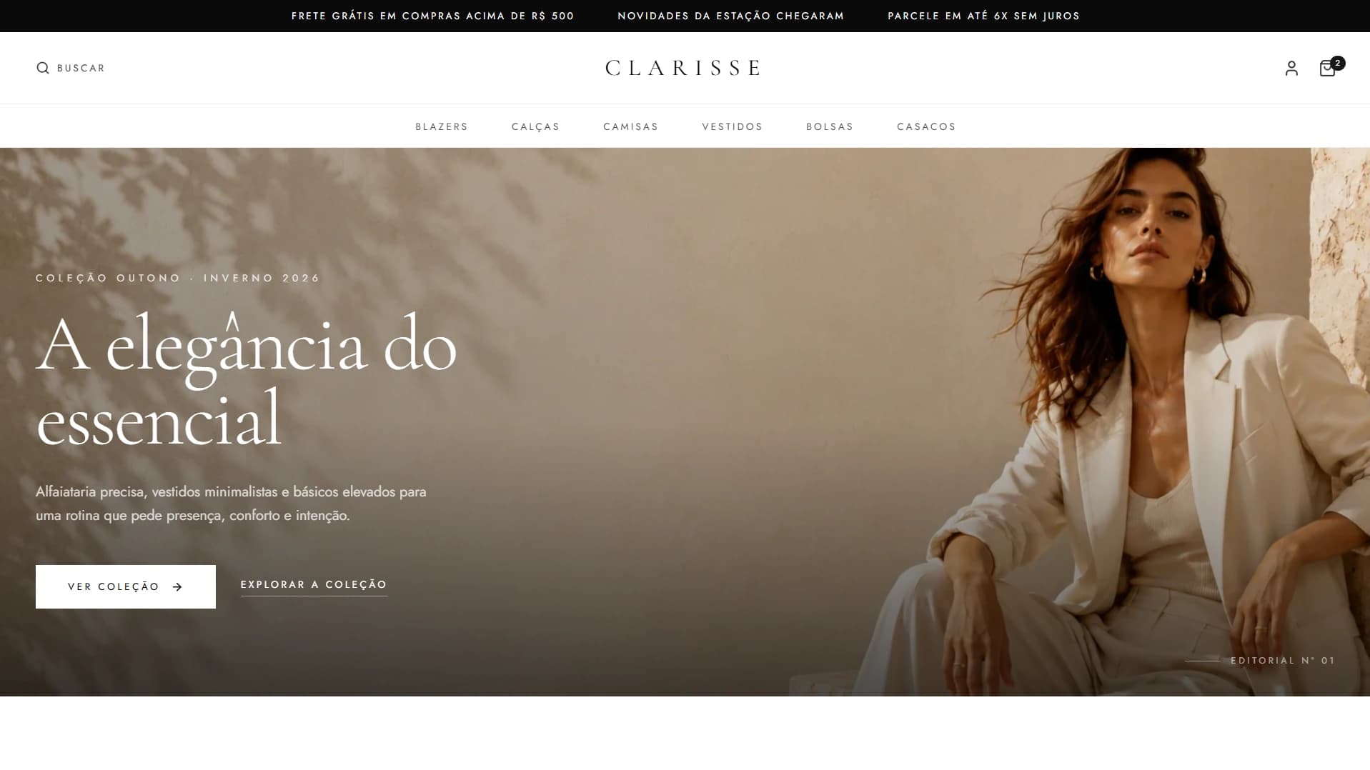Loja-conceito Clarisse — captura 1
