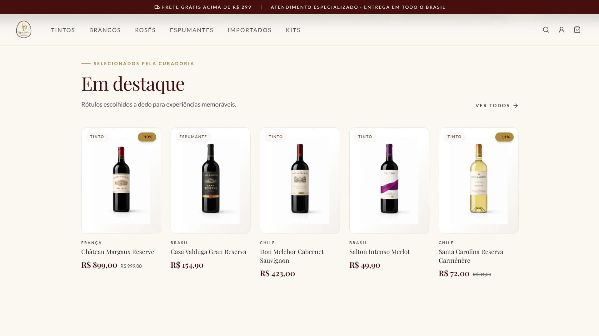 Loja-conceito Vigna D'oro — captura 2