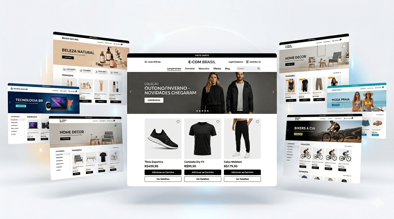 Projetos de sites, sistemas web e lojas virtuais desenvolvidos pela ClickStudio
